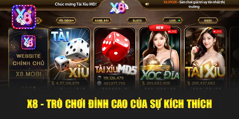 X8 - Cổng Game X8 Đỉnh Cao Giftcode Hàng Ngày Tặng 199k 14 X8 - Trò Chơi Đỉnh Cao Của Sự Kích Thích